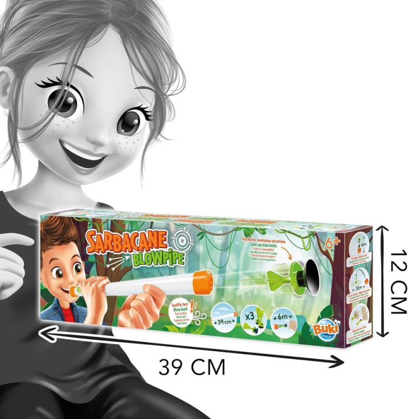 Foukací trubice na šípy s přísavkami