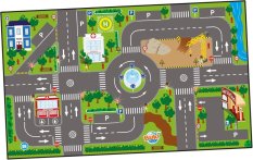 Dětský koberec město se semafory a autíčky 72 x 120 cm Dětský koberec město se semafory a autíčky 72 x 120 cm