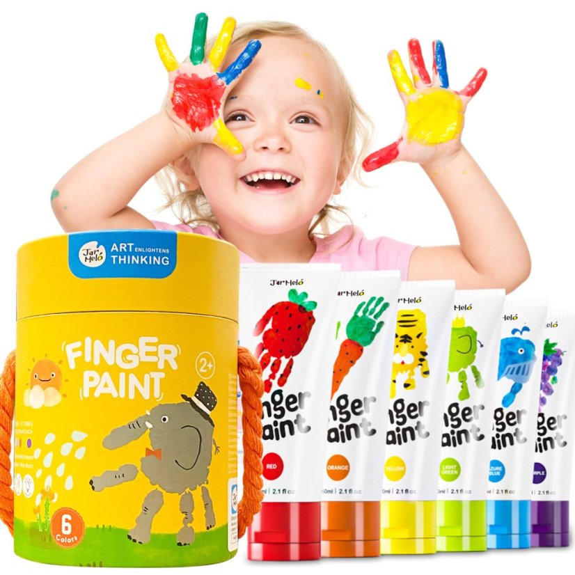Prstové barvy pro děti 6 x 60 ml