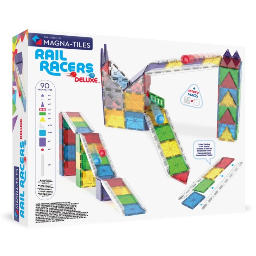 Magnetická stavebnice Magna Tiles Rail Racers Deluxe 90 dílů