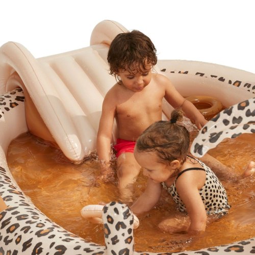 Nafukovací bazén so šmykľavkou Beige Leopard 210 cm