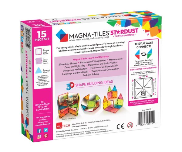 Magnetická stavebnice Magna Tiles Stardust 15 dílů