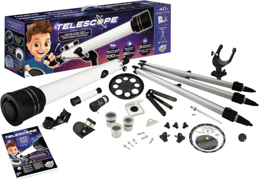 Čočkový astronomický teleskop pro děti - 40 aktivit