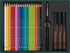 Akvarelové pastelky Faber-Castell A. Dürer a Pitt Artist Pen – sada 21 ks