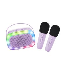Bluetooth Karaoke párty set pro děti + 2 mikrofony Purple