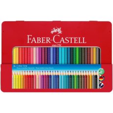 Akvarelové pastelky Faber-Castell Colour Grip, 36 farieb v plechovej krabičke