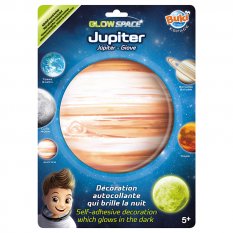 Jupiter nalepka svietiaca v tme.