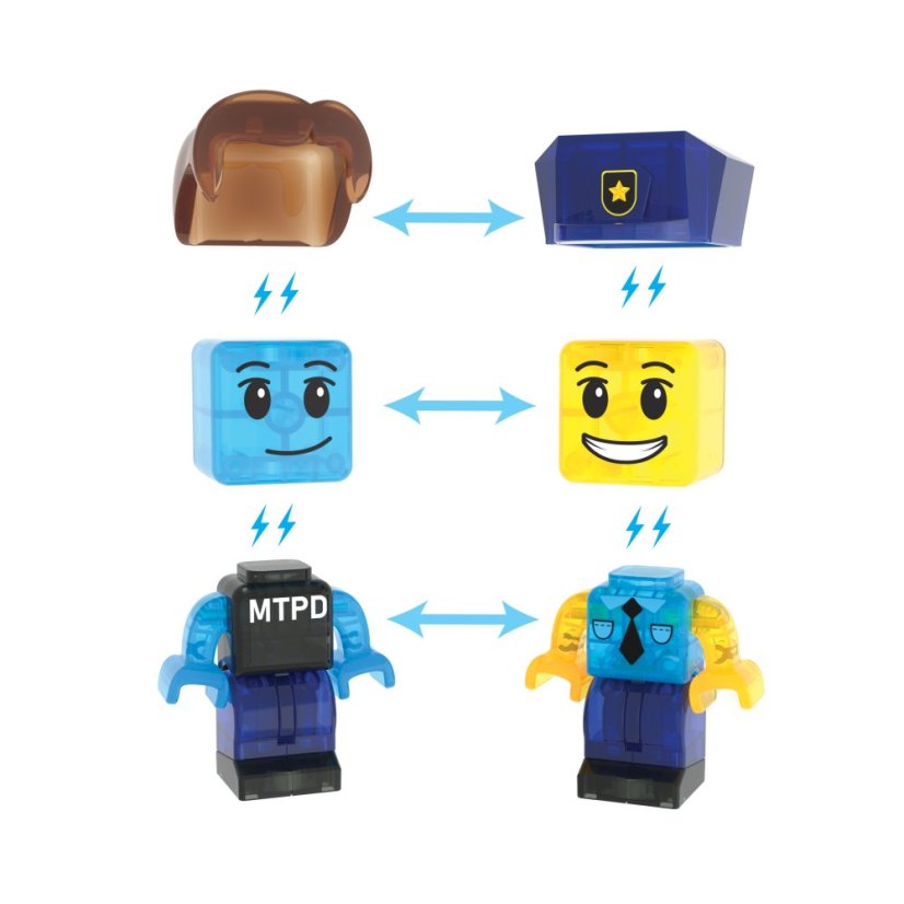 Magnetická stavebnice Magna Tiles Policejní stanice 35 dílů