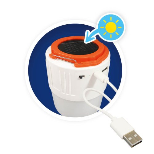 Kempingová lampa s reproduktorom