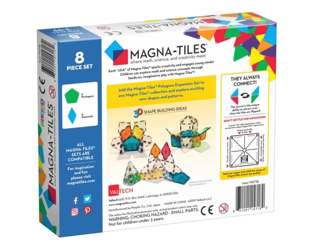 Magnetická stavebnica Magna Tiles Polygons 8 dielov