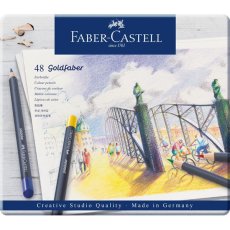 Pastelky Goldfaber permanent, súprava v plechovej krabičke, 48 farieb